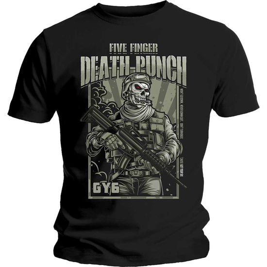 Five Finger Death Punch Unisex T-Shirt: War Soldier - Five Finger Death Punch - Merchandise - MERCHANDISE - 5056170638968 - January 13, 2020