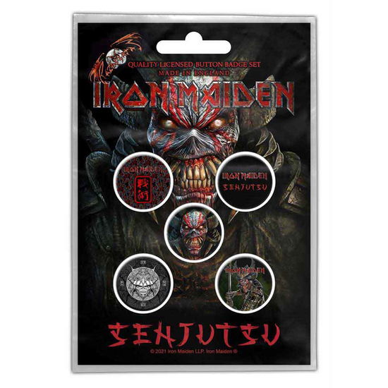 Iron Maiden Button Badge Pack: Senjutsu - Iron Maiden - Produtos -  - 5056365713968 - 