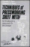 Cover for Edward A. Reed · Techniques of Pressworking Sheet Metal: an Engineering Approach to Die Design (2nd Edition) (Paperback Book) (1974)
