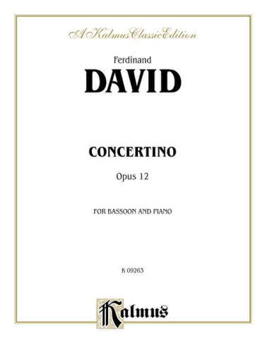 Cover for Ferdinand David · Concertino, Op. 12 (Paperback Book) [Kalmus edition] (1985)