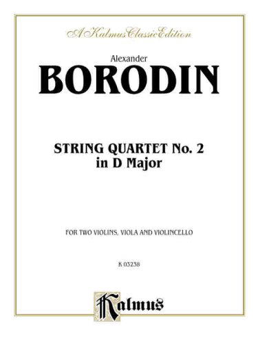 Cover for Alexander · String Quartet No. 2 in D Major (Sheet music) [Kalmus Classic, Pck edition] (1985)