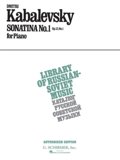 Cover for Dmitri Kabalevsky · Sonatina No. 1, Op. 13 (Sheet music) (1986)