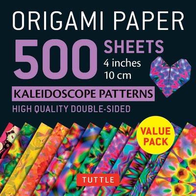 Origami Paper 500 sheets Kaleidoscope Patterns 4" (10 cm): Tuttle Origami Paper: Double-Sided Origami Sheets Printed with 12 Different Colorful Patterns - Tuttle Publishing - Kirjat - Tuttle Publishing - 9780804849968 - tiistai 19. maaliskuuta 2019