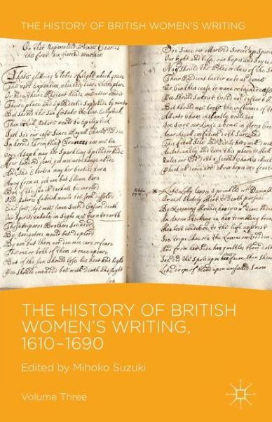 Cover for Mihoko Suzuki · The History of British Women's Writing, 1610-1690: Volume Three - History of British Women's Writing (Paperback Book) (2011)