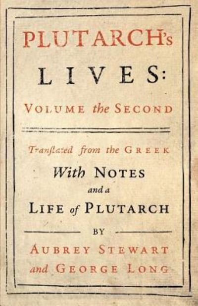 Cover for Plutarch · Plutarch's Lives - Vol. II (Paperback Book) (2019)