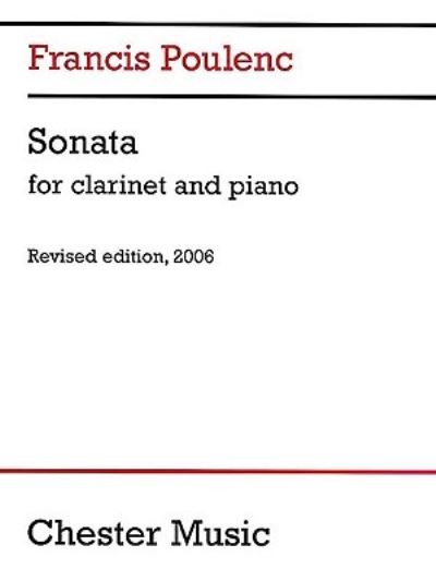 Clarinet Sonata - Francis Poulenc - Kirjat - Chester Music - 9781846093968 - tiistai 1. elokuuta 2006