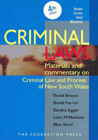 Criminal Laws - David Brown - Books - Federation Press - 9781862875968 - March 1, 2006