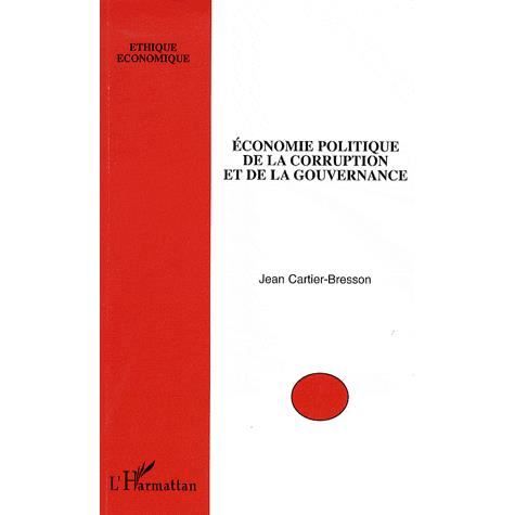 Cover for Jean Cartier-Bresson · Economie politique de la corruption et de la gouvernance (Paperback Book) (2021)