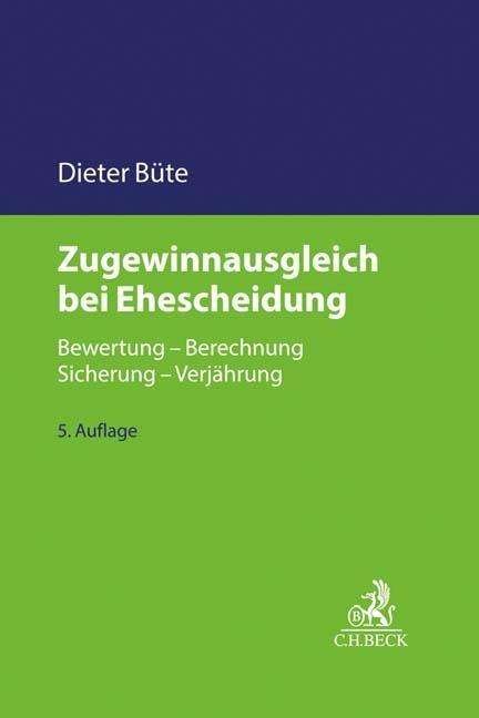Cover for Büte · Zugewinnausgleich (Book)
