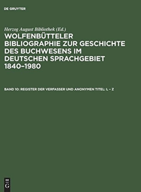 Cover for Paul Raabe · Register der Verfasser und anonymen Titel (Innbunden bok) (1998)