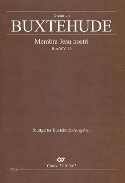 Cover for Buxtehude · Membra Jesu n.,KA.CV36.013/03 (Bok)