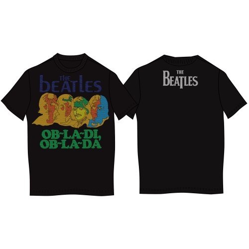 Cover for The Beatles · The Beatles Men's Premium Tee: Ob-La-Di (Back Print) (Klær) [size M] [Black - Mens edition]