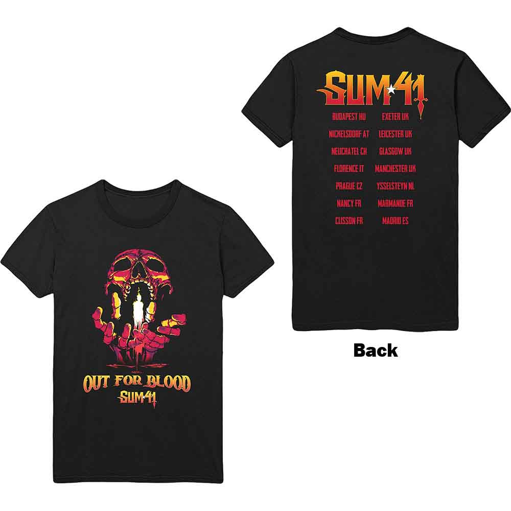 Sum 41 Unisex T-Shirt: Out For Blood (Back Print) Black - Unisex edition