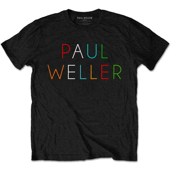 Paul Weller Unisex T-Shirt: Multicolour Logo - Paul Weller - Koopwaar -  - 5056170657969 - 