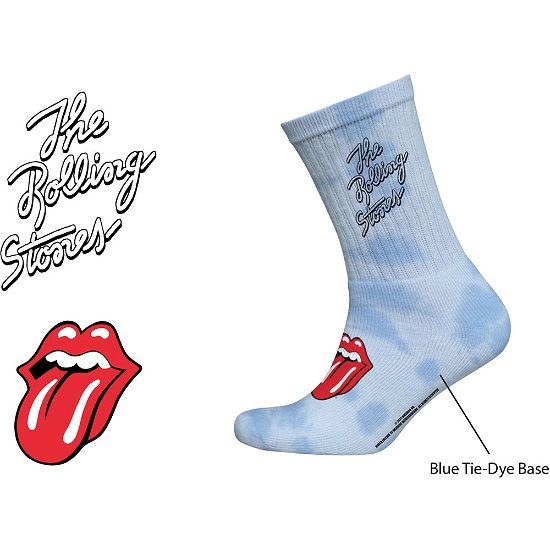 Cover for The Rolling Stones · The Rolling Stones Unisex Ankle Socks: Script Logo (UK Size 7 - 11) (Klær) [size M] [Blue - Unisex edition]