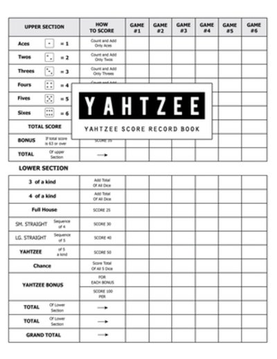 Cover for Bg Publishing · Yahtzee Score Record (Taschenbuch) (2019)