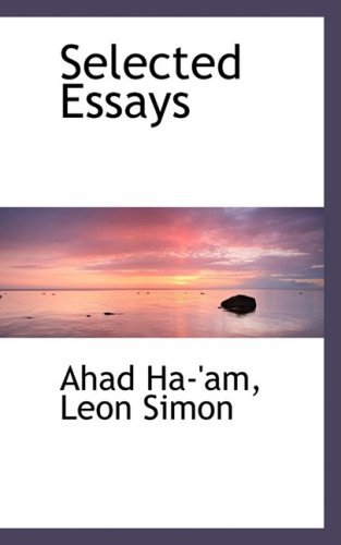 Cover for Ahad Ha-'am · Selected Essays (Pocketbok) (2009)