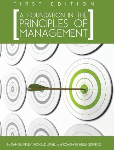 Cover for Daniel Kipley · A Foundation in the Principles of Management (Hardcover Book) (2015)