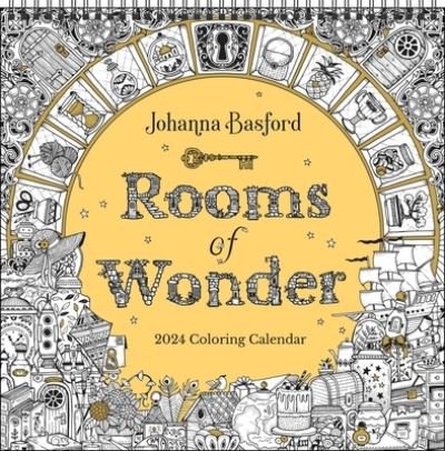Johanna Basford 2024 Coloring Wall Calendar: Rooms of Wonder - Johanna Basford - Produtos - Andrews McMeel Publishing - 9781524879969 - 4 de julho de 2023