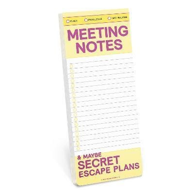 Cover for Knock Knock · Knock Knock Meeting Notes Make-a-List Pads (Trycksaker) (2023)