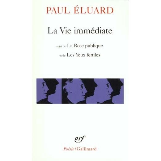 Cover for Paul Eluard · Vie Immediate (Pobesie) (Taschenbuch) (1967)