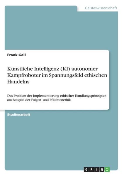 Cover for Gail · Künstliche Intelligenz (KI) autono (Book)