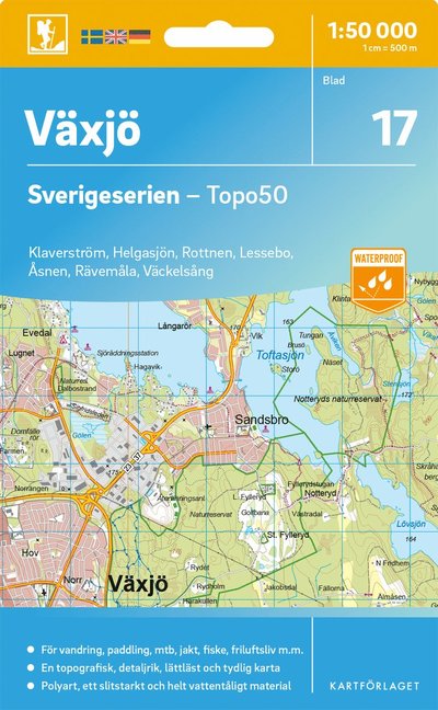 Cover for Vaxjo - Sverigeserien Topo50 (Map) (2025)