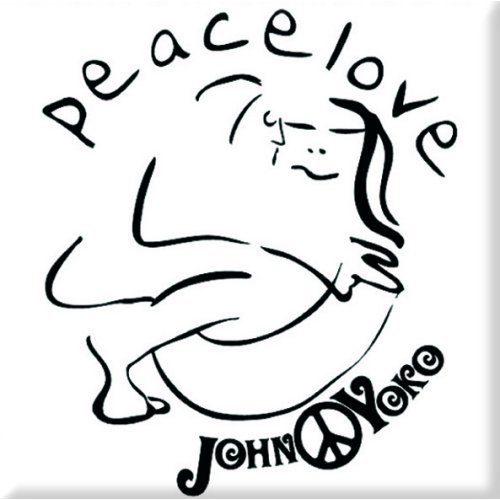 John Lennon Fridge Magnet: Cuddle Black On White - John Lennon - Merchandise -  - 5055295317970 - 