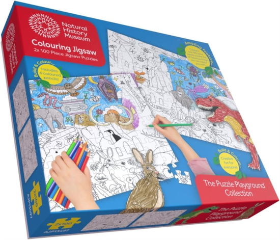 Cover for Kids' Colouring Jigsaw 2 x 100 Piece Puzzles Set (Includes 6 Colouring Pencils) (MERCH) (2024)