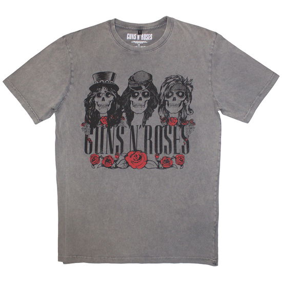 Cover for Guns N Roses · Guns N' Roses Unisex Stone Wash T-Shirt: Hell Group (Grey) (T-shirt) [size S] (2024)