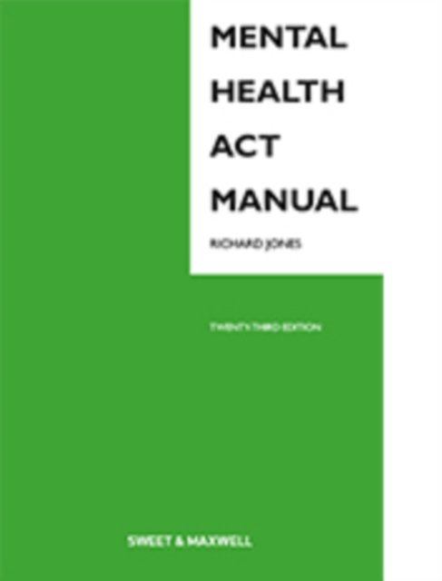 Cover for Richard Jones · Mental Health Act Manual (Paperback Book) (2020)