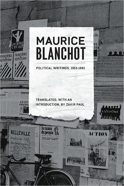 Political Writings, 1953-1993 - French Voices - Maurice Blanchot - Books - Fordham University Press - 9780823229970 - September 4, 2010