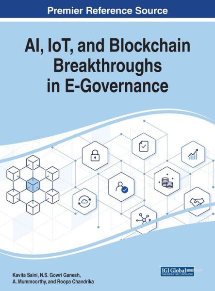 Cover for Kavita Saini · AI, IoT, and Blockchain Breakthroughs in E-Governance (Book) (2023)