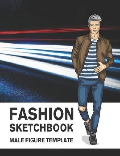 Cover for Lance Derrick · Fashion Sketchbook Male Figure Template (Paperback Book) (2019)