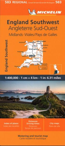 Wales - Michelin Regional Map 503: Map - Michelin - Libros - Michelin Editions des Voyages - 9782067263970 - 18 de enero de 2024