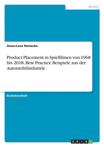 Cover for Heinecke · Product Placement in Spielfilm (Book)