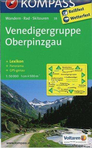 Cover for Mair-Dumont / Kompass · Kompass Wandern- Rad- &amp; Skikarte: Venedigergruppe Oberpinzgau (Book) (2012)