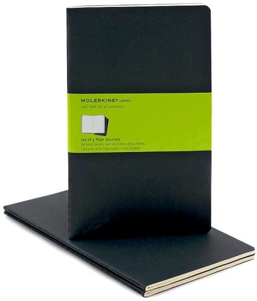 Cover for Moleskine · Moleskine Plain Cahier L (Moleskine Plain Cahier L - Black Cover (3 Set) Large) - Moleskine Cahier (Boksett) (2004)