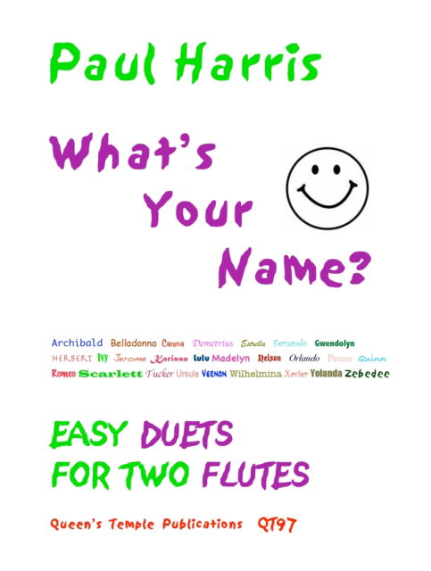 Cover for What's Your Name? (Flutes) (Sheet music) (2025)