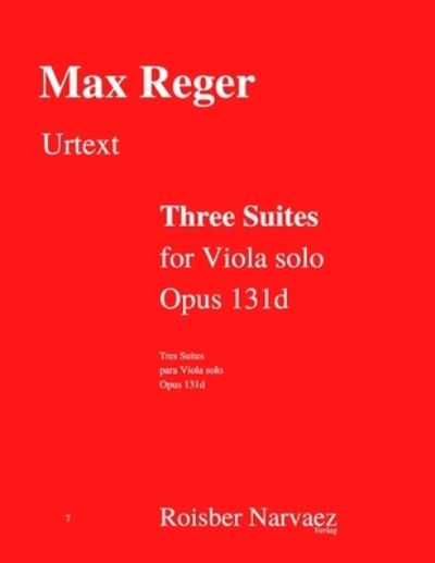 Cover for Max Reger · Three Suites for Viola solo. Opus 131d (Paperback Book) (2021)