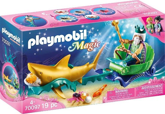 Cover for Playmobil · PlaymobilÂ® Magic - King Of The Sea With Shark Carriage (70097) (MERCH) (2020)