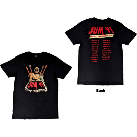 Sum 41 Unisex T-Shirt: Does This Look Like All Killer No Filler European Tour 2022 (Ex-Tour & Back Print) - Sum 41 - Produtos -  - 5056561067971 - 