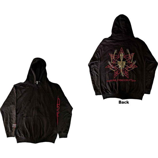 Tool Unisex Zipped Hoodie: Skeleton Tour 2022 (Back Print) - Tool - Koopwaar -  - 5056561083971 - 