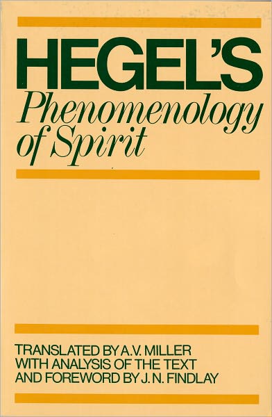 Cover for G. W. F. Hegel · Phenomenology of Spirit - Galaxy Books (Paperback Bog) (1979)