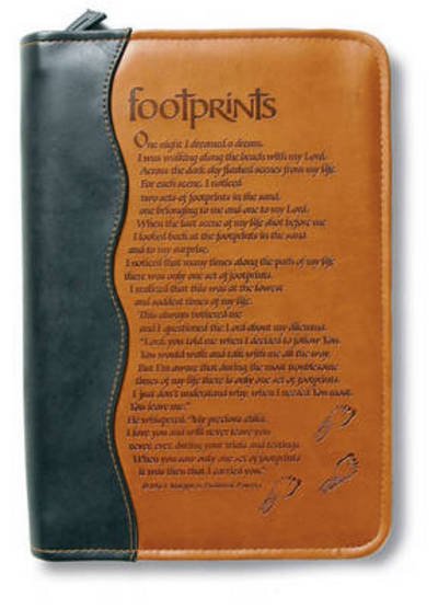 Italian Duo-Tone Footprinter XL Book and Bible Cover - Margaret Fishback Powers - Merchandise - Zondervan - 9780310807971 - January 14, 2005