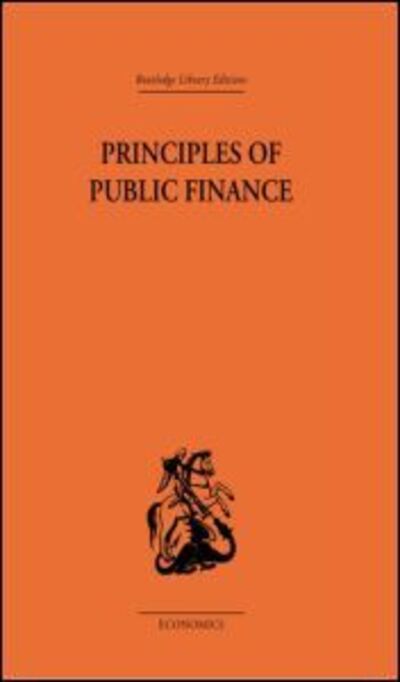 Cover for Hugh Dalton · Principles of Public Finance (Gebundenes Buch) (2003)