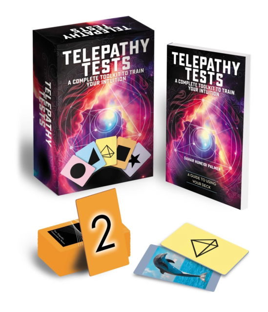 Cover for Sahar Huneidi-Palmer · Telepathy Tests Book &amp; Card Deck: A Complete Toolkit to Train Your Intuition - Arcturus Oracle Kits (Paperback Book) (2024)