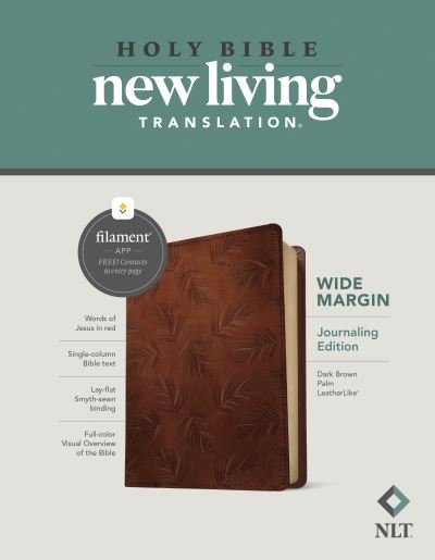 Cover for Tyndale · NLT Wide Margin Bible, Filament Enabled Edition, Brown (Læderbog) (2022)