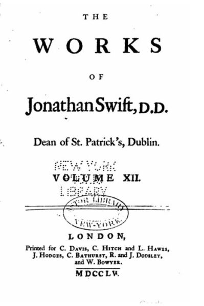 Cover for Jonathan Swift · The works of Jonathan Swift, D.D., Dean of St. Patrick's, Dublin, Volume XII (Paperback Book) (2016)