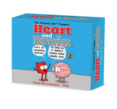 Heart & Brain by the Awkward Yeti 2023 Box Calendar - Nick Seluk - Gadżety - Willow Creek Press - 9781549228971 - 7 września 2022